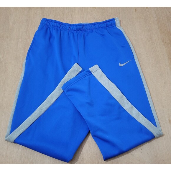 Nike Therma-fit Fleece Sweatpants Size Large Men's Gray & Blue Nike Swoosh Logo - Picture 4 of 16